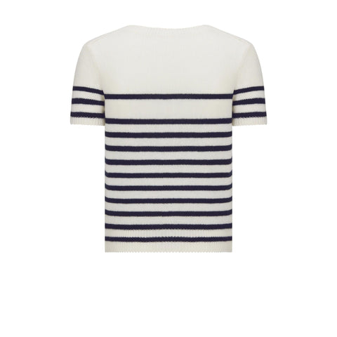 Contrast striped crew neck shirt