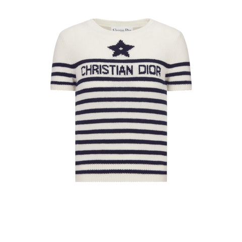 Contrast striped crew neck shirt