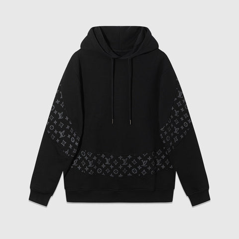 Presbyopic patchwork hooded sweatshirt